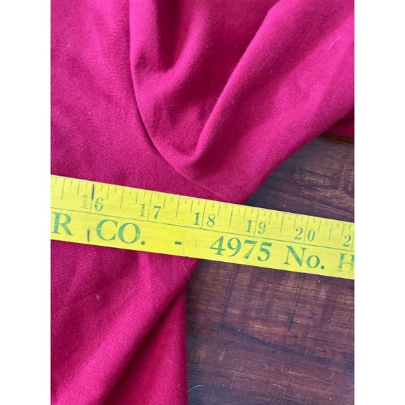 J Jill Womens Ponte Dress Size MP Petite Ruffle Stretch Red Business Comfort - Picture 11 of 13